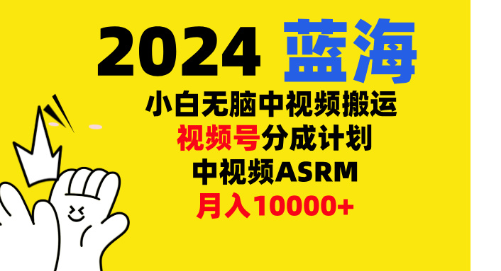 小白无脑复制-中视频视频号-分成计中视频ASRM-行行副业