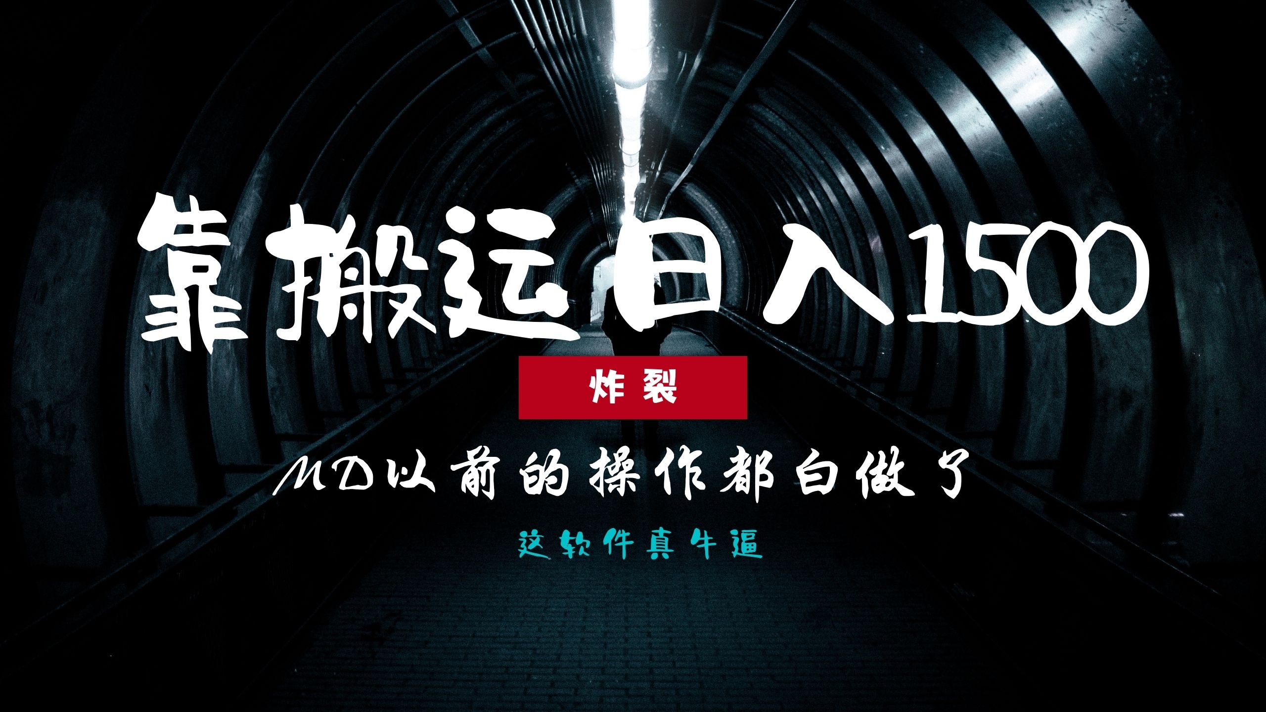 炸裂！0基础搬运也能批量日赚1500+，以前的操作都白做了！-行行副业