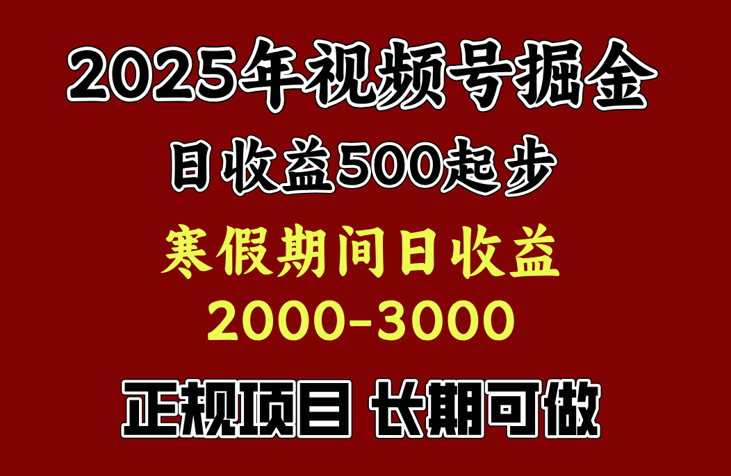 寒假期间一天收益2000+，小白一天就能上手-行行副业