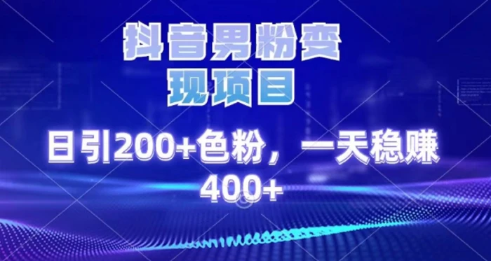 2025最新男粉项目 日引200 轻松月入2w+-行行副业
