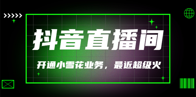 【副业项目3543期】抖音直播间怎么开通小雪花（帮人开通抖音直播间小雪花业务）-行行副业