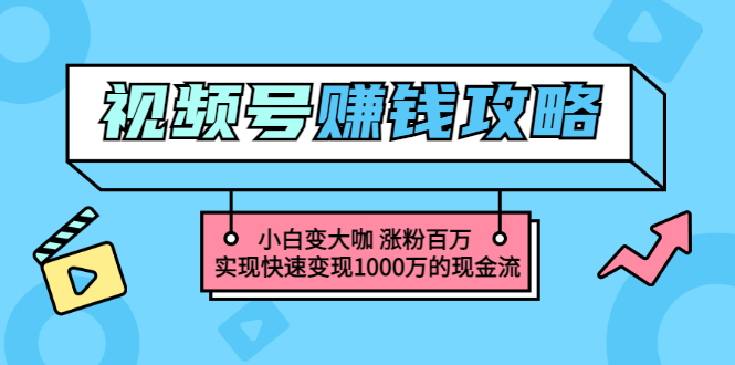 【副业项目3549期】怎么通过视频号赚钱（视频号赚钱详细教程攻略）-行行副业