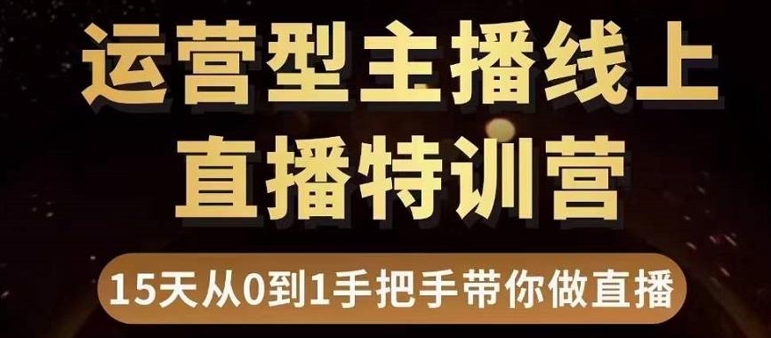 【副业项目3745期】慧哥直播电商运营型主播特训营，0基础15天手把手带你怎么做直播带货-行行副业