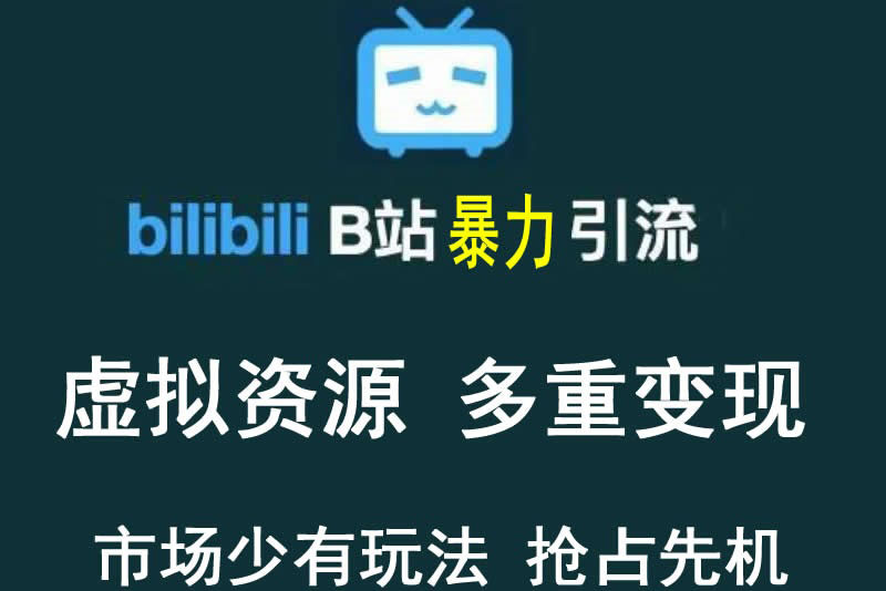 【副业项目3871期】虚拟资源引流方案：B站暴力引流 ，多重变现法-行行副业