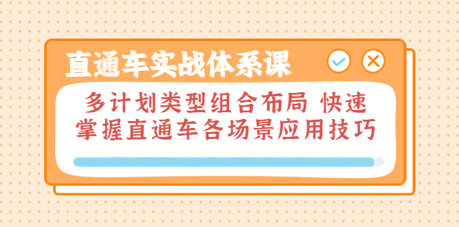 【副业项目3910期】直通车实战体系课：多计划类型组合布局，快速掌握直通车各场景应用技巧-行行副业