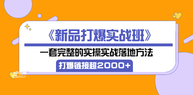 【副业项目4088期】《新品打爆实战班》一套完整的实操实战落地方法，打爆链接超2000+（38节课)-行行副业