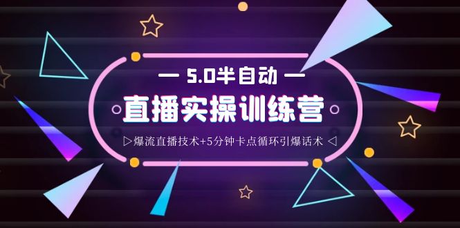 【副业项目4132期】蚂蚁·5.0半自动直播2345打法，半自动爆流直播技术+5分钟卡点循环引爆话术-行行副业