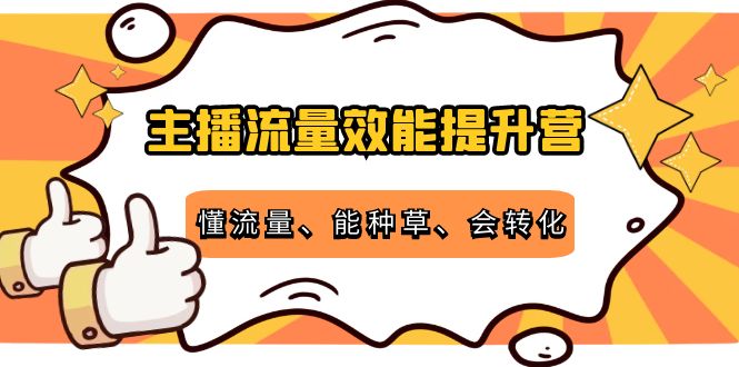 【副业项目4373期】主播流量效能提升营：懂流量、能种草、会转化，清晰明确方法规则-行行副业