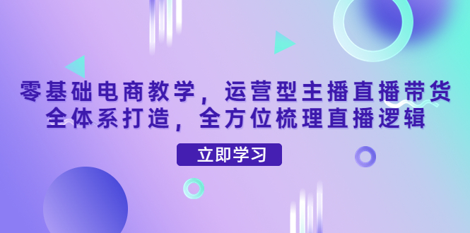 【副业项目4399期】零基础电商教学：运营型主播直播带货全体系打造，全方位梳理直播逻辑-行行副业