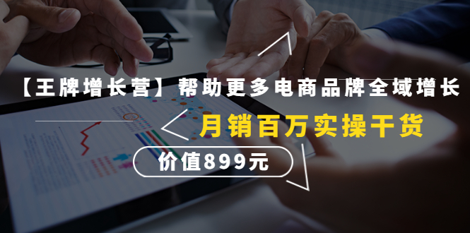 【副业项目4547期】【王牌增长营】帮助更多电商品牌全域增长，月销百万实操干货，价值899元-行行副业