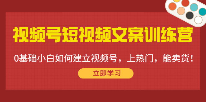【副业项目4549期】视频号短视频文案训练营：0基础小白如何建立视频号，上热门，能卖货-行行副业
