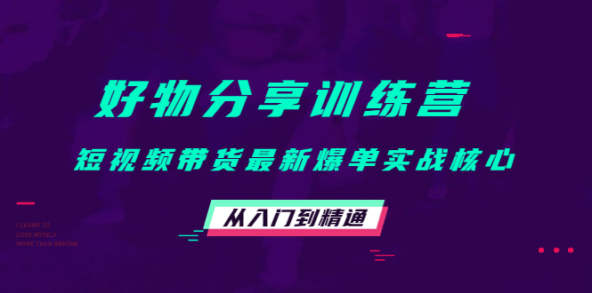 【副业项目4585期】好物分享训练营：短视频带货最新爆单实战核心，从入门到精通-行行副业
