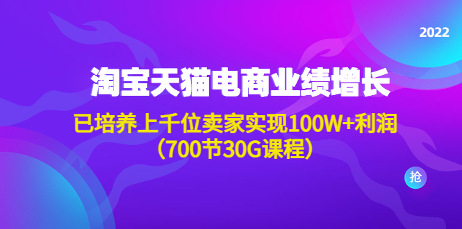 【副业项目4675期】淘系天猫电商业绩增长：已培养上千位卖家实现100W+利润（700节30G课程）-行行副业