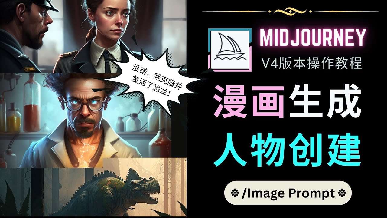 【副业项目5096期】Midjourney V4版本操作教程：2个简单参数，完成漫画生成，人物创建-行行副业