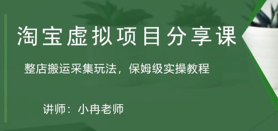 【副业项目5253期】淘宝虚拟整店搬运采集玩法分享课：整店搬运采集玩法，保姆级实操教程-行行副业