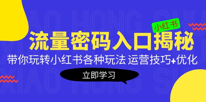 【副业项目5322期】小红书流量密码入口揭秘：带你玩转小红书各种玩法 运营技巧+优化-行行副业
