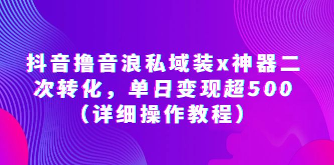 【副业项目6229期】抖音撸音浪私域装x神器二次转化，单日变现超500（详细操作教程）-行行副业
