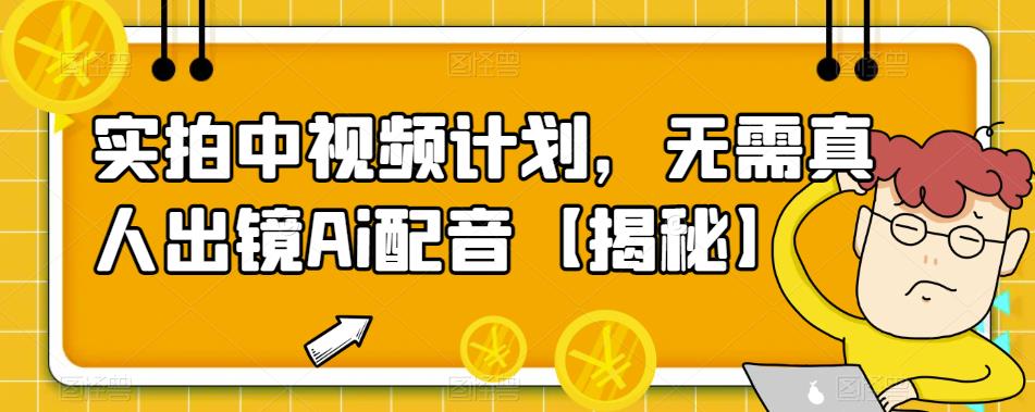 【副业项目6165期】实拍中视频计划，无需真人出镜Ai配音【揭秘】-行行副业