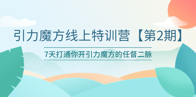 【副业项目6021期】引力魔方线上特训营【第二期】五月新课，7天打通你开引力魔方的任督二脉-行行副业