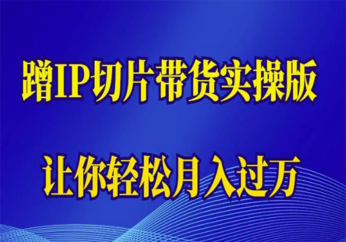 【副业项目6060期】2023蹭这个IP切片带货实操版，让你轻松月入过万（教程+素材）-行行副业