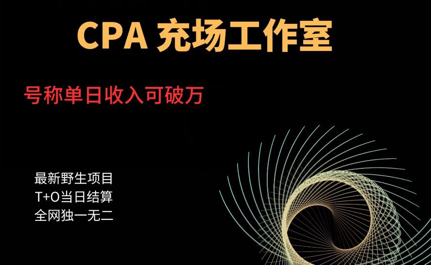 【副业项目6075期】cpa充场工作室，号称单日收入10000+（揭秘）-行行副业