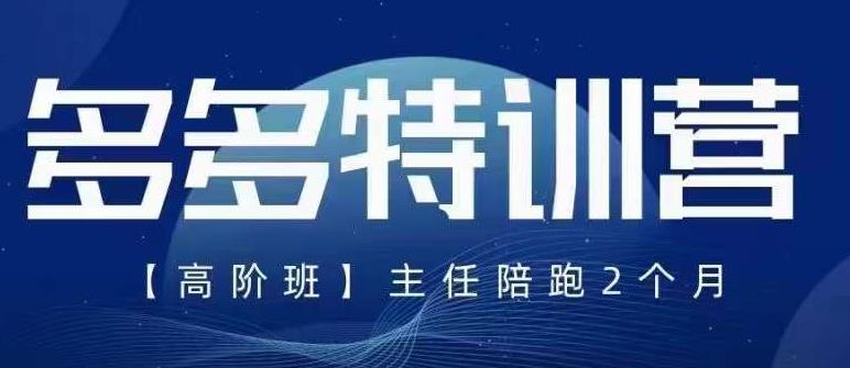 【副业项目6086期】纪主任·5月最新多多特训营高阶班，玩法落地实操，多多全掌握-行行副业