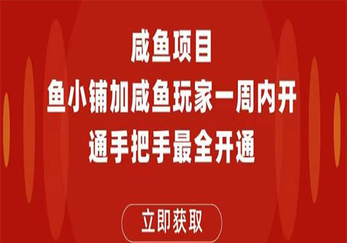 【副业项目6067期】2023闲鱼项目鱼小铺加闲鱼玩家认证一周内开通，手把手最全开通-行行副业