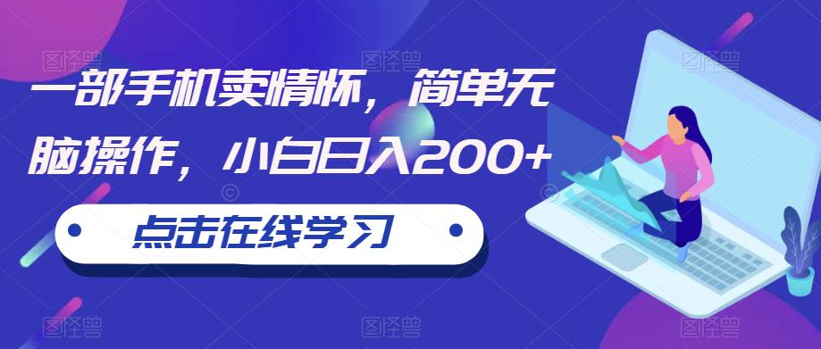 【副业项目6606期】一部手机卖情怀，简单无脑操作，小白日入200+【揭秘】-行行副业