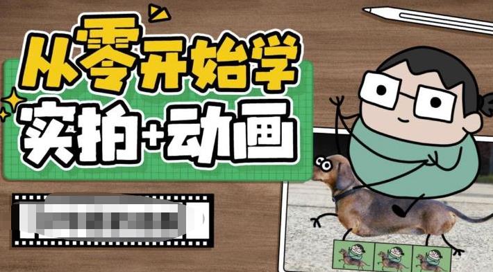 【副业项目6738期】从零开始学实拍加动画，实拍加动画创意教程（49节视频课）-行行副业