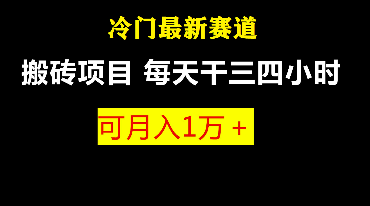 【副业项目6944期】最新冷门游戏搬砖项目，零基础也能玩（附教程+软件）-行行副业