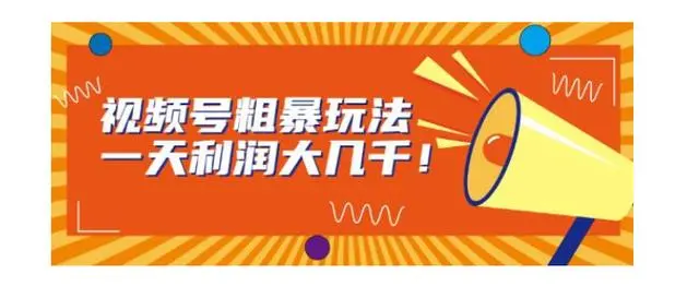【副业项目7125期】视频号粗暴玩法，一天利润大几千！-行行副业