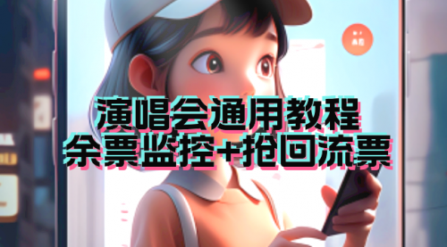 【副业项目7161期】演唱会通用_余票监控+抢回流票（教程+软件）-行行副业