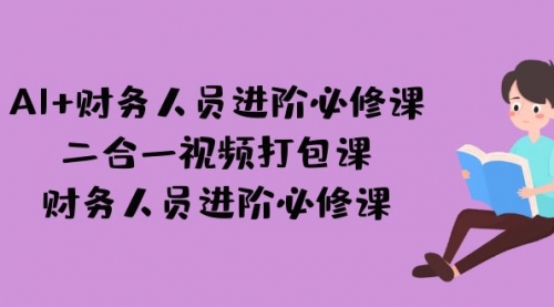 【副业项目7243期】AI + 财务人员进阶必修课二合一视频打包课，财务人员进阶必修课-行行副业