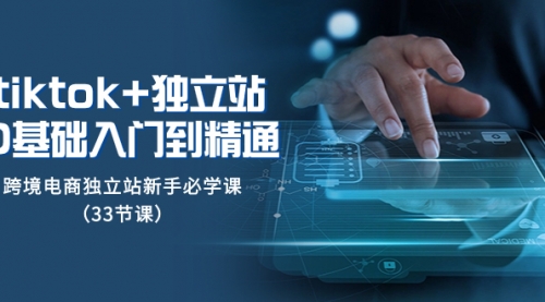 【副业项目8304期】tk+独立站从0基础入门到精通，跨境电商独立站新手必学课-行行副业