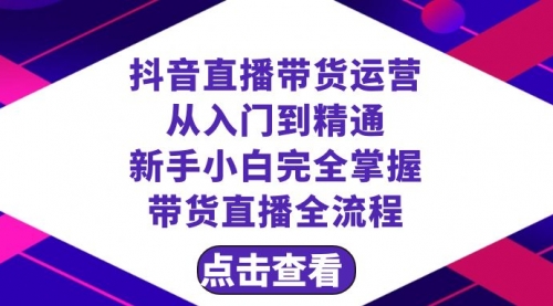 【副业项目8483期】抖音直播带货 运营从入门到精通，新手完全掌握带货直播全流程（23节-行行副业