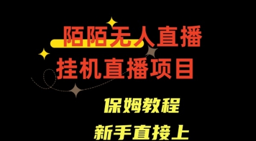 【副业8781期】陌陌无人直播，通道人数少，新手容易上手-行行副业