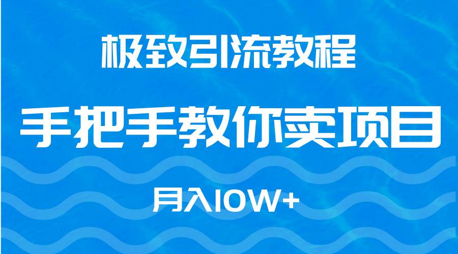 极致引流教程，手把手教你卖项目，月入10W+-行行副业