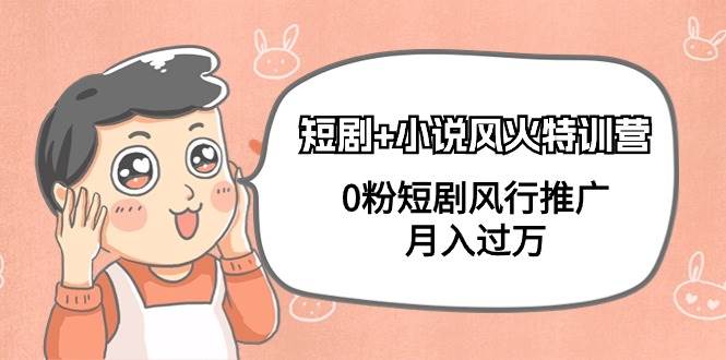 短剧+小说风火特训营，0粉短剧风行推广，月入过万（102节课）-行行副业