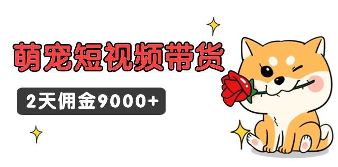 东哲日记·萌宠短视频带货，2天佣金9000+-行行副业