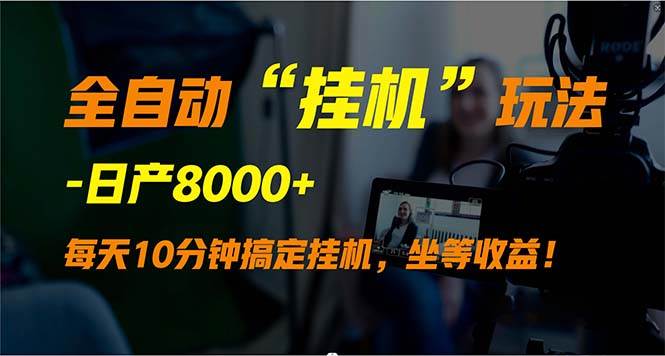 全自动“挂机”玩法，实现睡后收入，日产8000+-行行副业