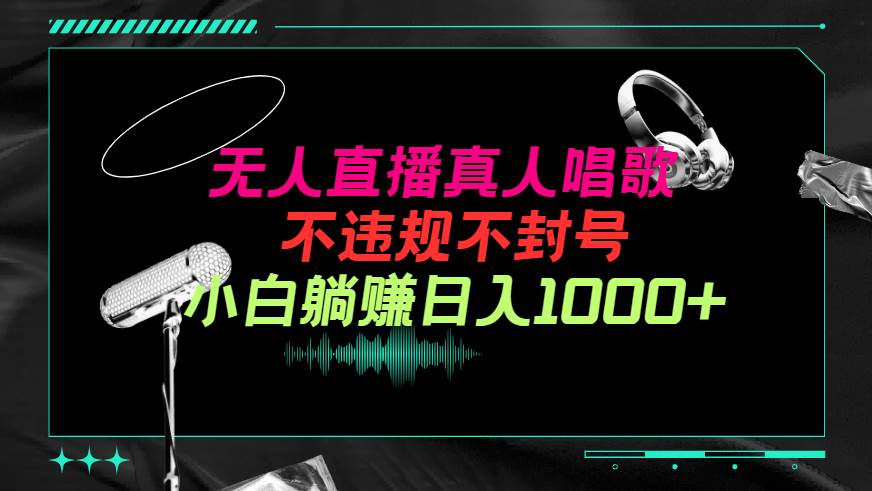 抖音24小时无人直播音乐，不违规，不封号纯撸音浪，小白实操当天日入1000+-行行副业