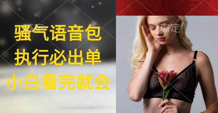 执行就出单，日入2000+，超火骚气语音包，小白看完课程就能马上实操-行行副业