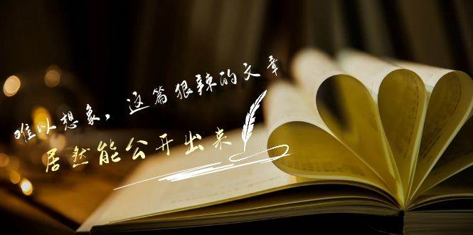 某付费文章《难以 想象，这篇狠辣的文章，居然能公开出来》-行行副业