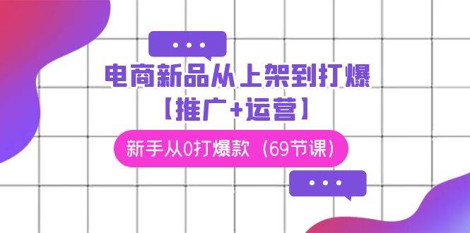 电商 新品从上架到打爆【推广+运营】，新手从0打爆款（69节课）-行行副业
