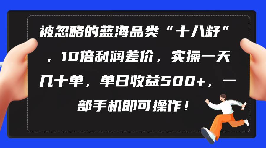 被忽略的蓝海品类“十八籽”，10倍利润差价，实操一天几十单 单日收益500+-行行副业