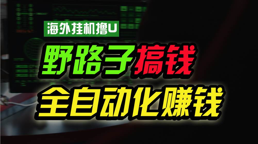海外挂机撸U新平台，日赚8-15美元，全程无人值守，可批量放大，工作室内…-行行副业