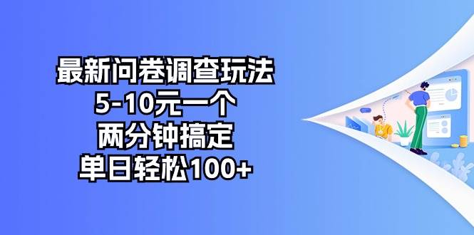 最新问卷调查玩法，5-10元一个，两分钟搞定，单日轻松100+-行行副业