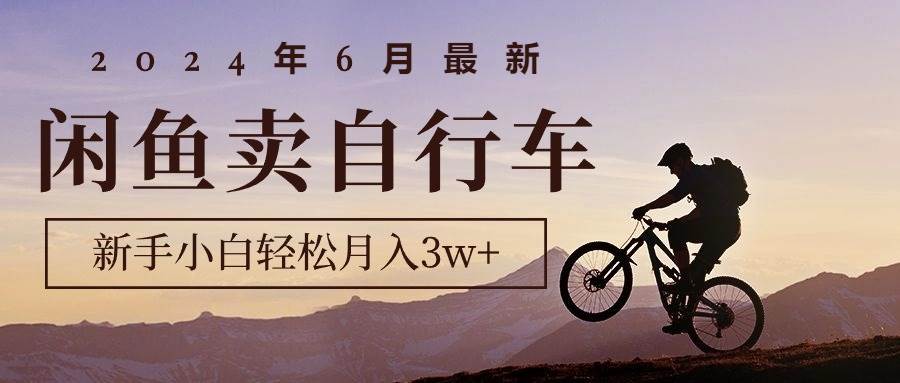 2024年6月最新闲鱼卖自行车，新手小白轻松月入3w+项目-行行副业