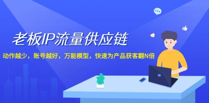 老板 IP流量 供应链，动作越少，账号越好，万能模型，快速为产品获客翻N倍-行行副业