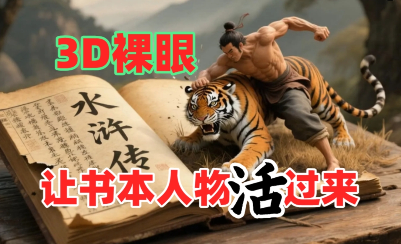 书本人物裸眼3D视频，一条视频收益过千，保姆级教程-行行副业